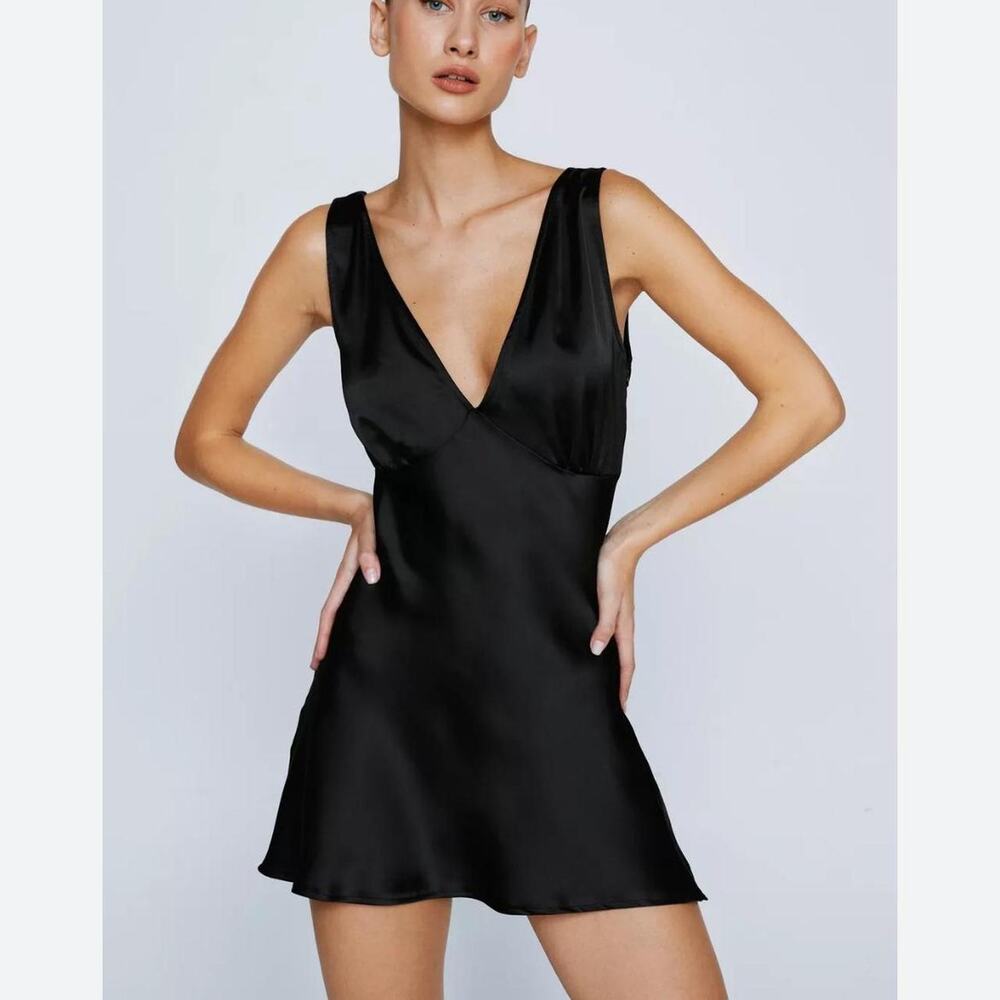 Nastygal black mini dress